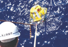 屈折波受信機の回収作業