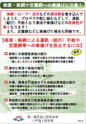 絡索注意リーフレットの写真