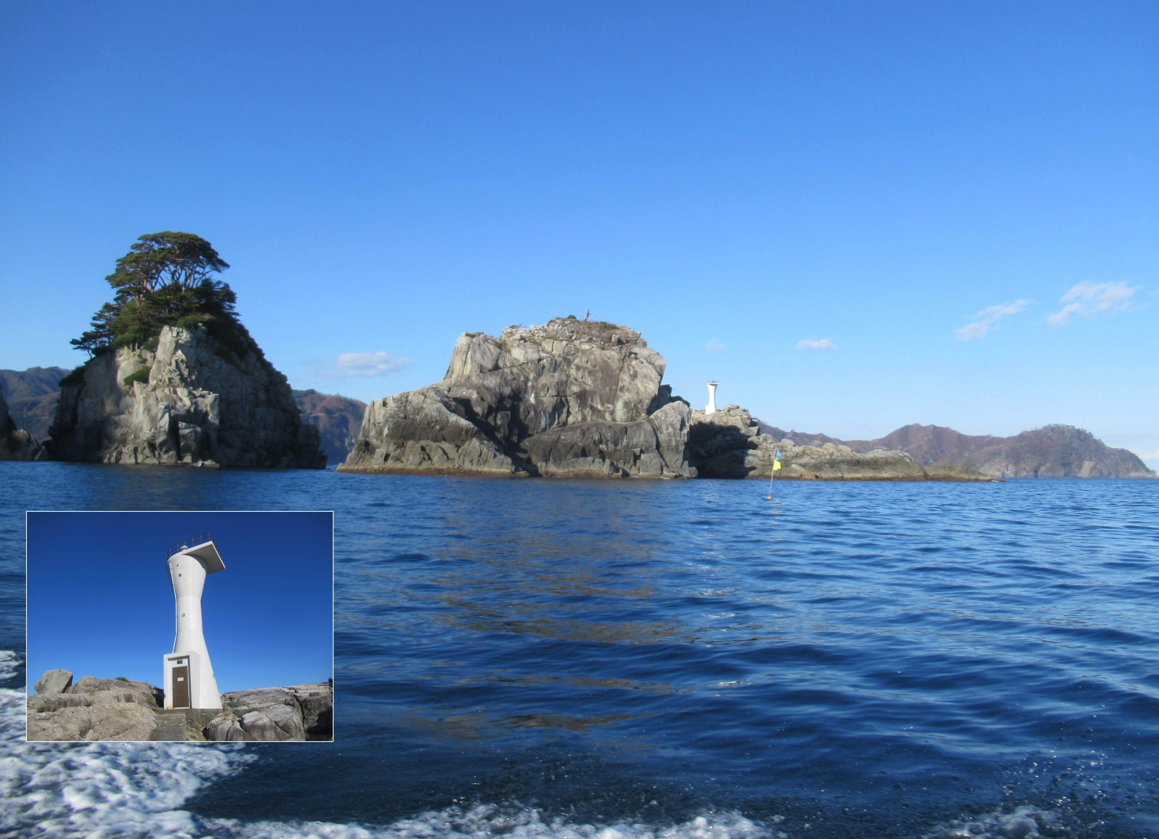 死骨埼金島灯台画像