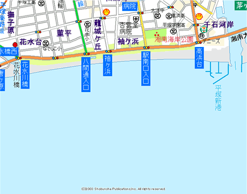 ���ˎs��Ή͊ݒn��̊C�ݕt�߂̒n�}