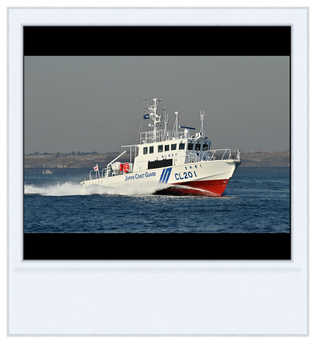 海上を走る巡視艇ひめぎくの様子