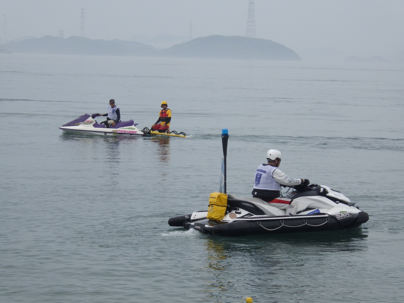 合同救助訓練の模様