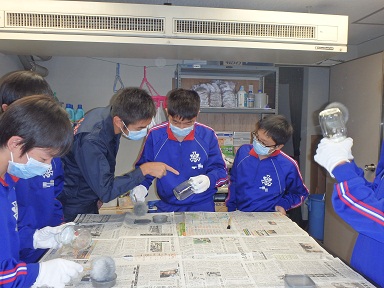 �w��̎�̌��̗l�q