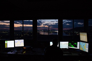 若松港内管制室から洞海湾を見たときの写真