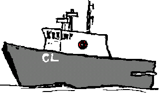 巡視艇のイラスト（CL型）