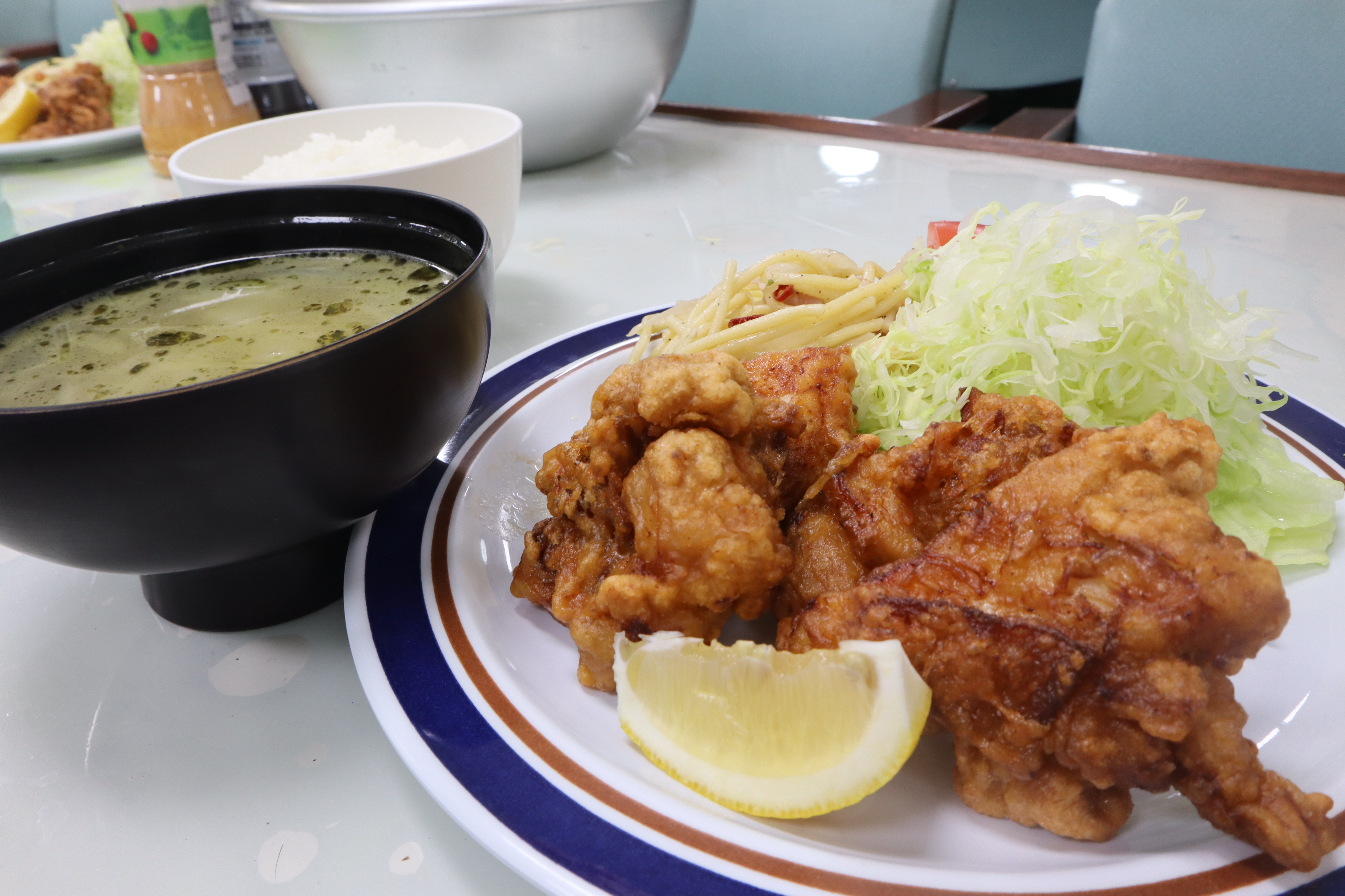 ザンギ、ペペロンチーノの写真