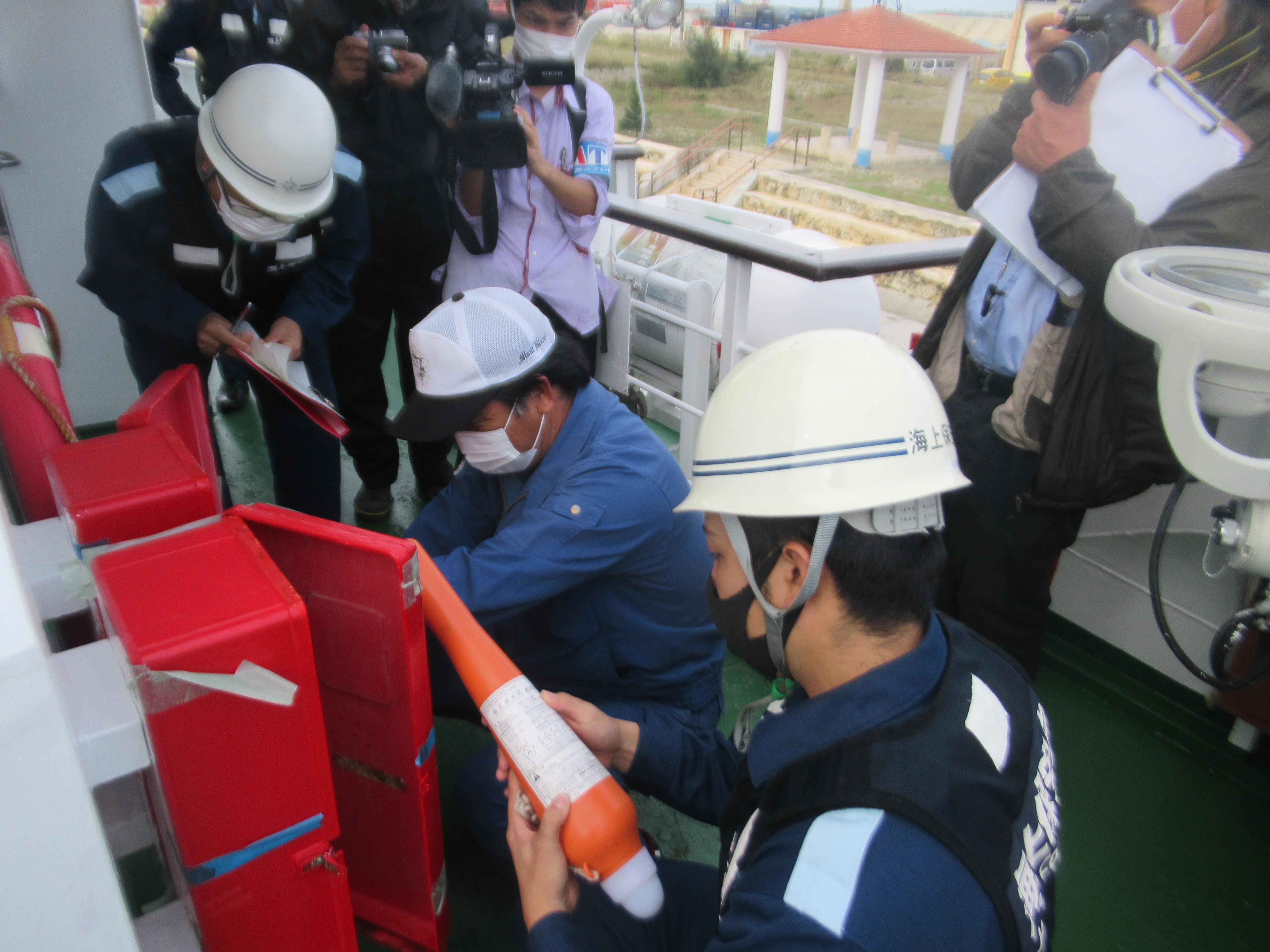 特別警戒安全指導の様子