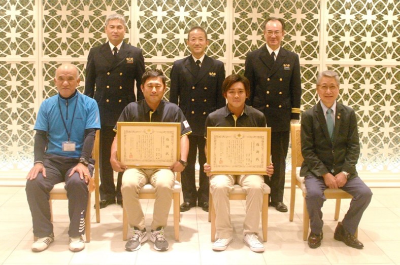 感謝状贈呈式の集合写真