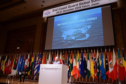 Yohei Sasakawa giving the opening address 1
