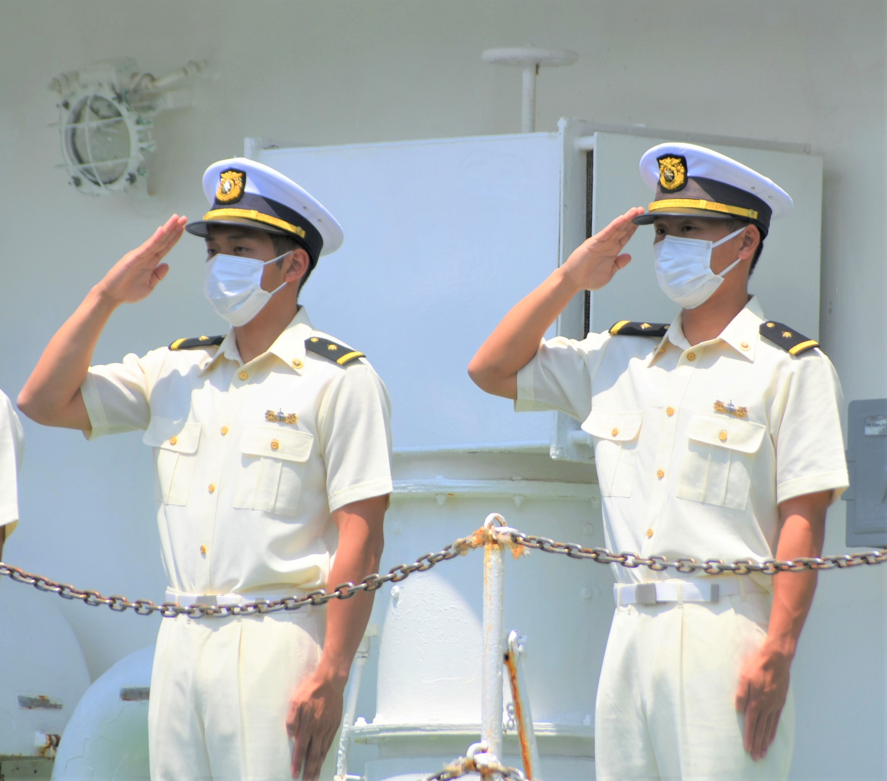 ceremonial assembling of a ship's crew on deck