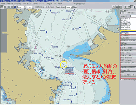 �yAIS���ڑD���ɂ�铮�Â̔c���󋵁z