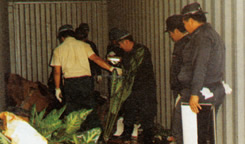 集団密航のコンテナ