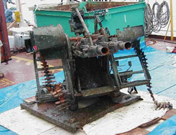 工作船に搭載されていた二連装機銃