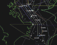 海上交通センターの レーダー画像