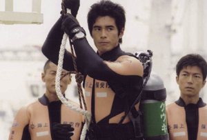 ドラマ「海猿」のワンシーン