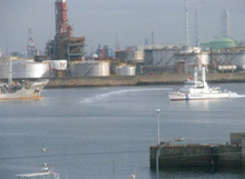 �C��ɍL���������̊g�U�[�u�̏�