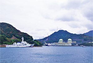 原子力発電所付近の警戒