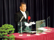 祝辞を述べる石井国土交通副大臣