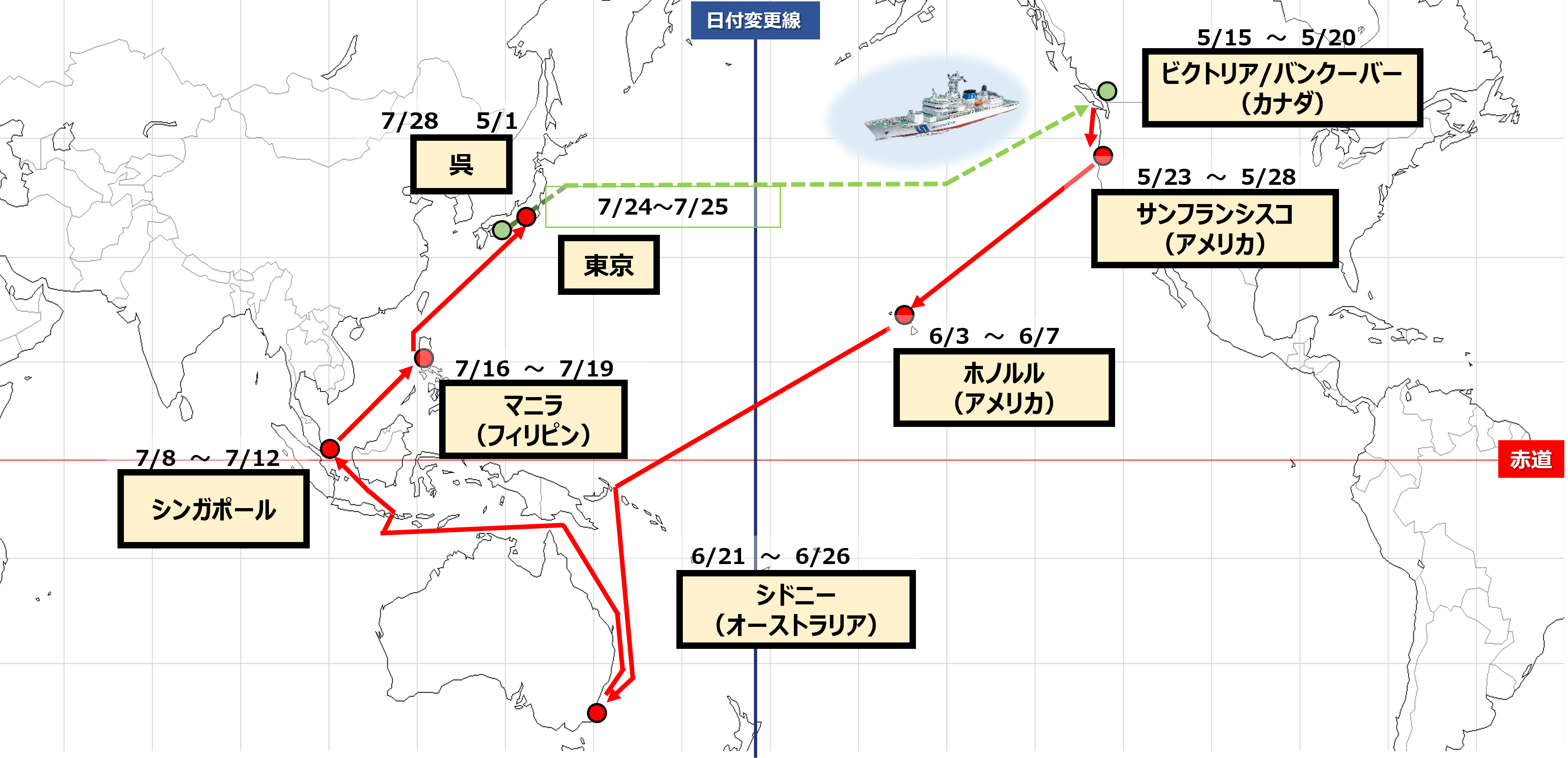 令和8年度 海上保安大学校 練習船いつくしま遠洋航海 | 海上保安庁