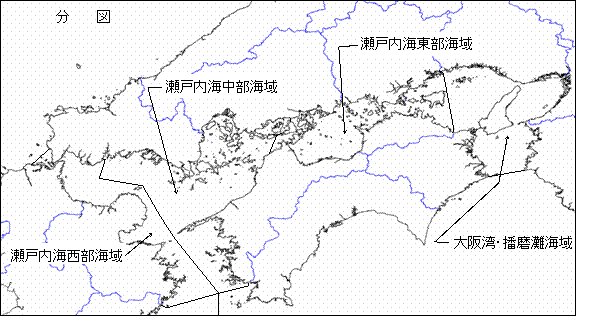 瀬戸内海近辺の地図の拡大図